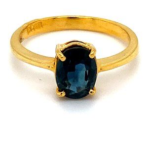 Royal Blue Sapphire 2.11ct Solid 22K Gold Ring